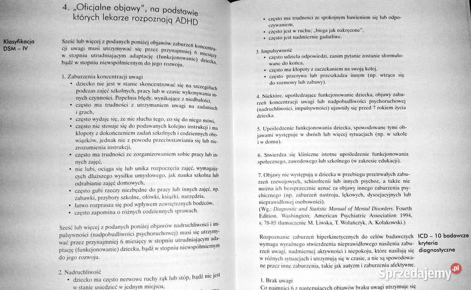 Program pracy z dzieckiem z objawami ADHD Anna Chełm sprzedam