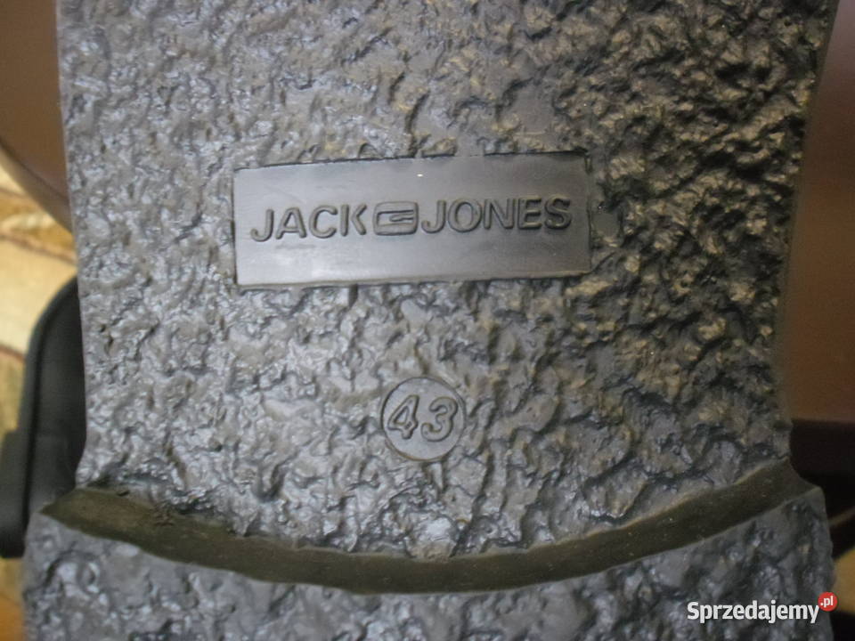 JACK JONES SZTYBLETY MĘSKIE CZARNE SKÓRA Jasło