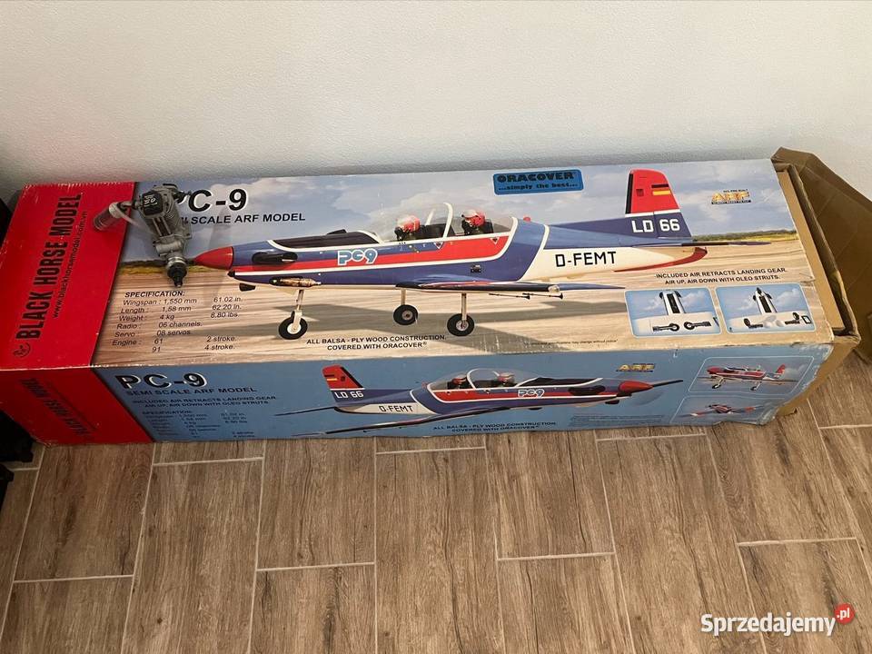 Samolot RC Pilatus PC9 nowy z silnikiem