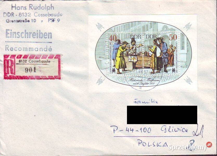 Kop z koresp Filat NRD Polska 1987 Gliwice