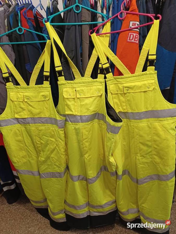 Ocieplane ogrodniczki odblaskowe Rozmiar XXL Wrocław sprzedam