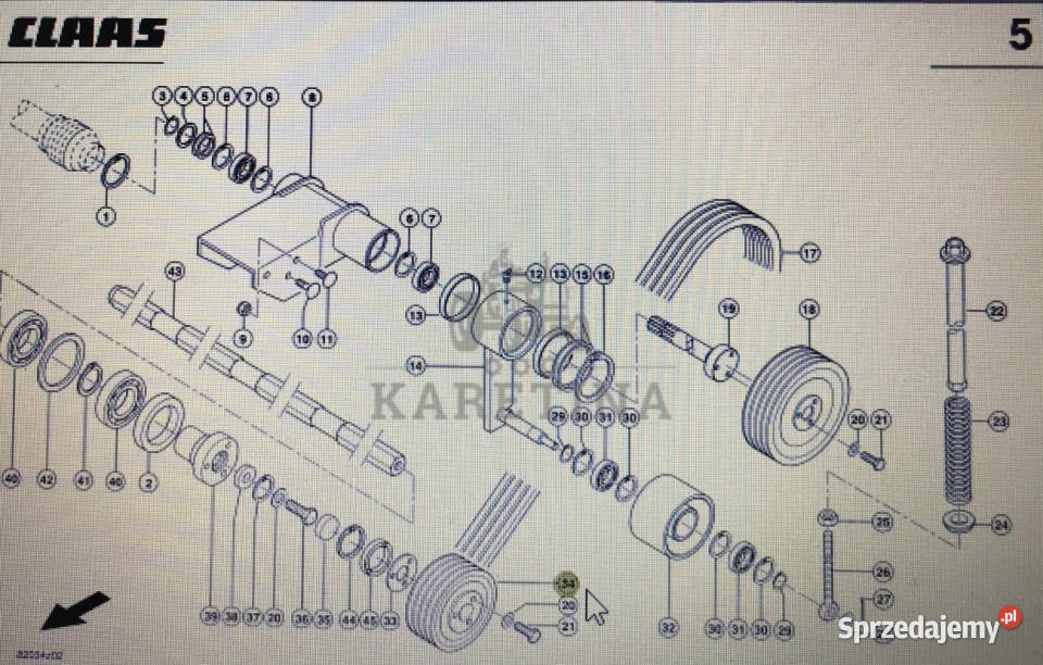 CLAAS 00 0951 323 1CLAAS Corto koło pasowe
