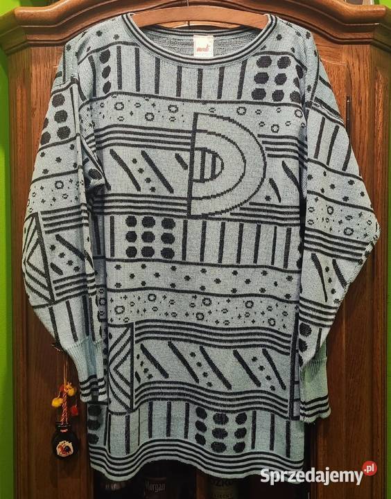 Sweterek miętowy we wzory L40 MONDI Swetry i golfy Piaseczno sprzedam