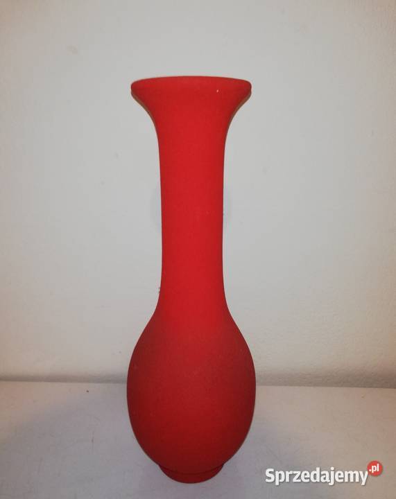 Wazonik czerwony z epoki PRLkolorowe mazowieckie Warszawa
