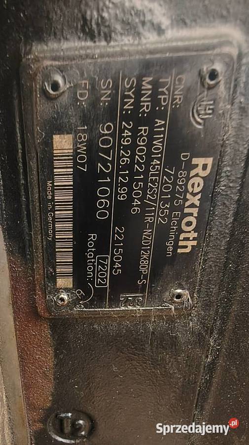 Pompa Jazdy Hydrauliczna Rexroth A11vo145 świętokrzyskie