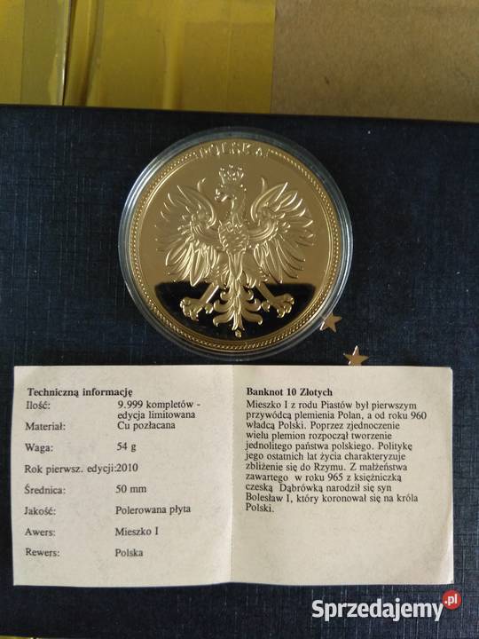 Medale z wizerunkiem banknotów polskich Chrząstawa Mała