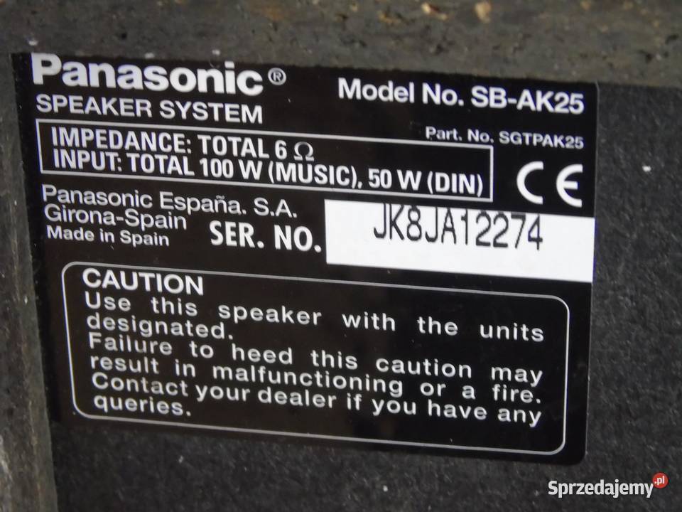 Wieża Panasonic SAAK25 kol CD AUX radio DOSTAWA podkarpackie Jasło