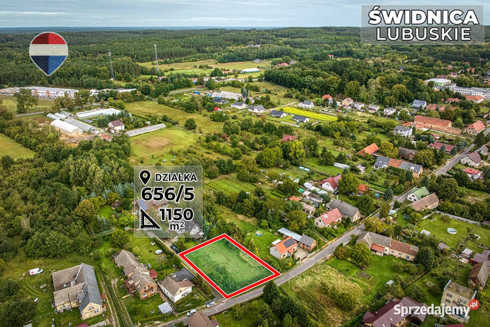 Działka budowlana 1150 m Zielonej Góry Świdnica