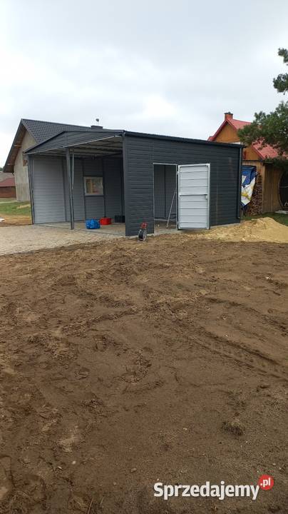 Garaż blaszany 2 stanowiska 6x55m Pilwa