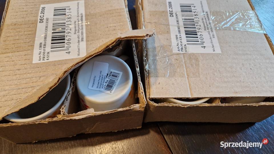 Zestaw 6 FILIŻANEKKUBKÓW porcelana sygnatura Lublin