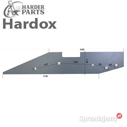 Płoza długa HARDOX 27520900P WP380 P do pługa Części zamienne