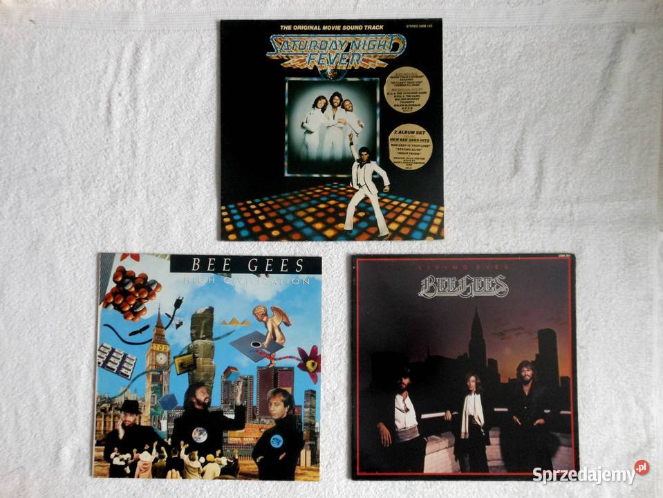 Trzy winyle Bee Gees warmińsko-mazurskie