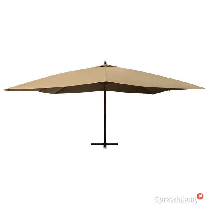 Wiszący parasol z drewnianym słupkiem 400x300