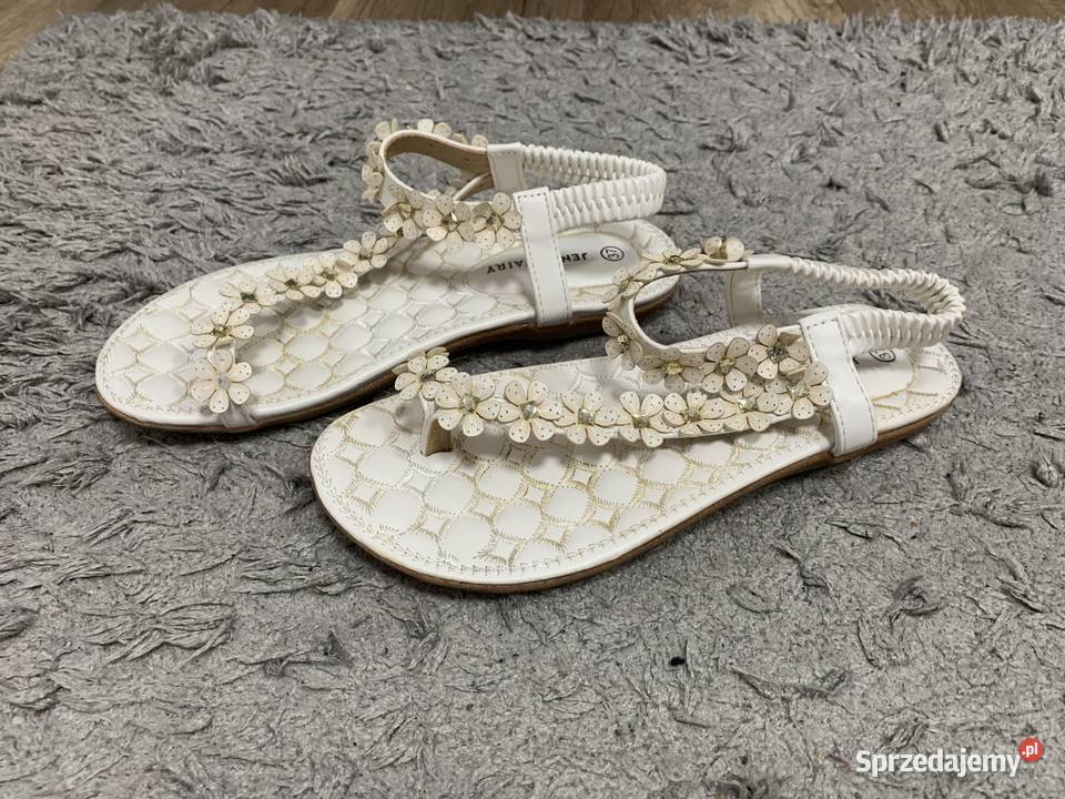 Białe sandały damskie 37 Moda i Styl Chełm