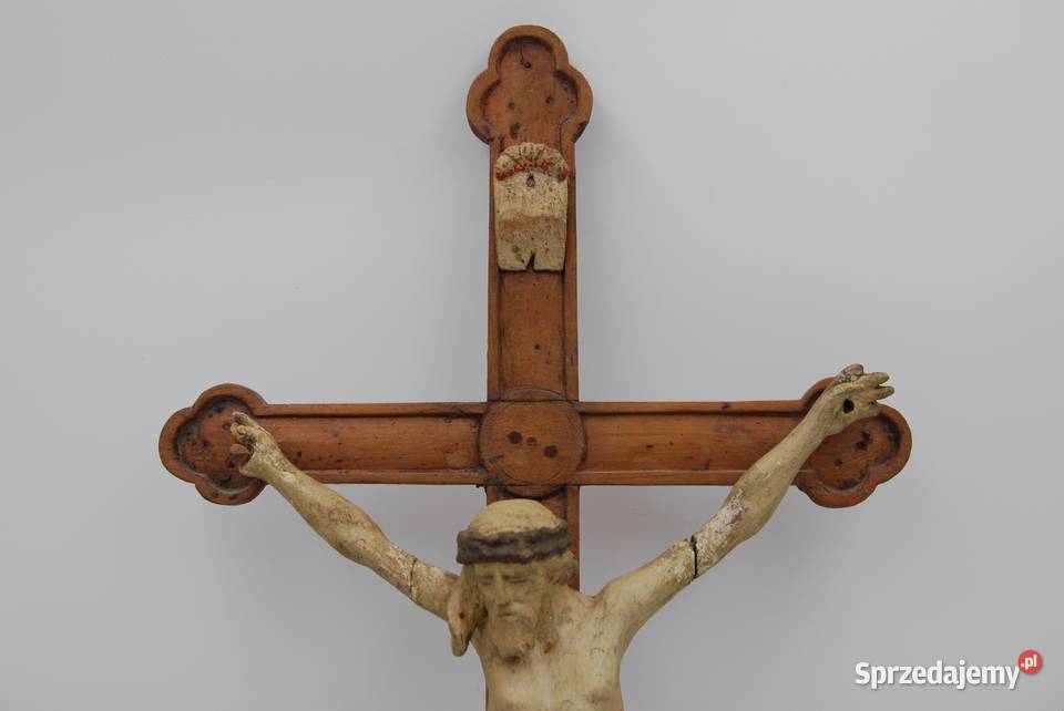 Krucyfiks Jezus na krzyżu rzeźba XVIIIXIX wiek Poznań