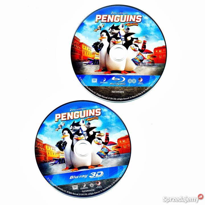 PINGWINY Z MADAGASKARU BLURAY 3D 2D Kalisz