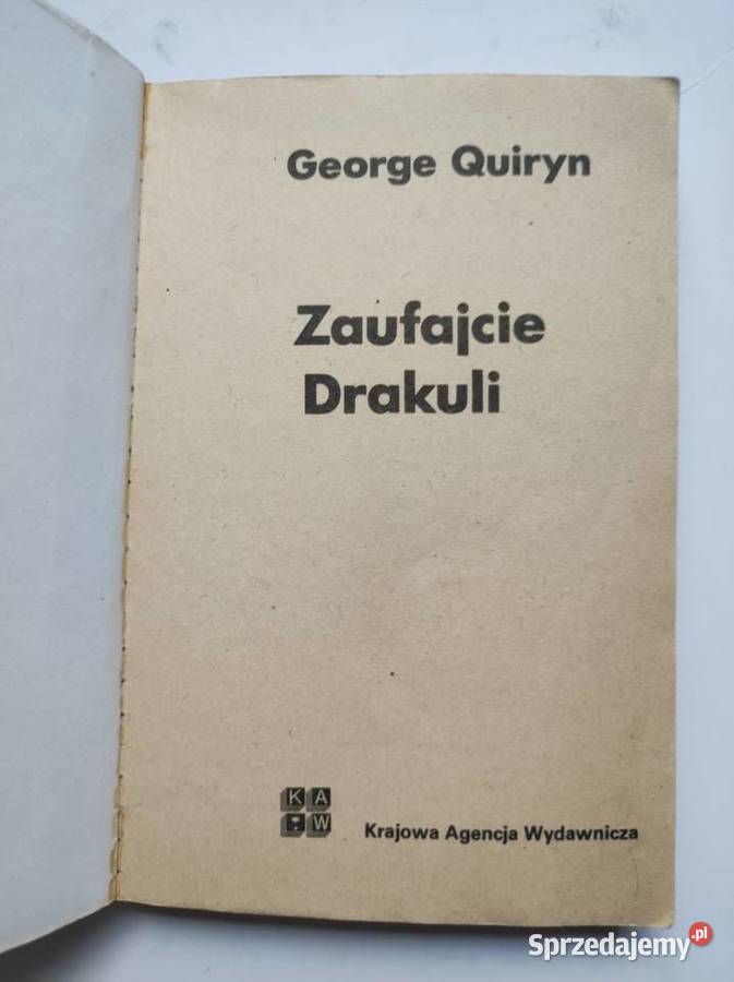 Zaufajcie Drakuli George Quiryn kyminał Kielce
