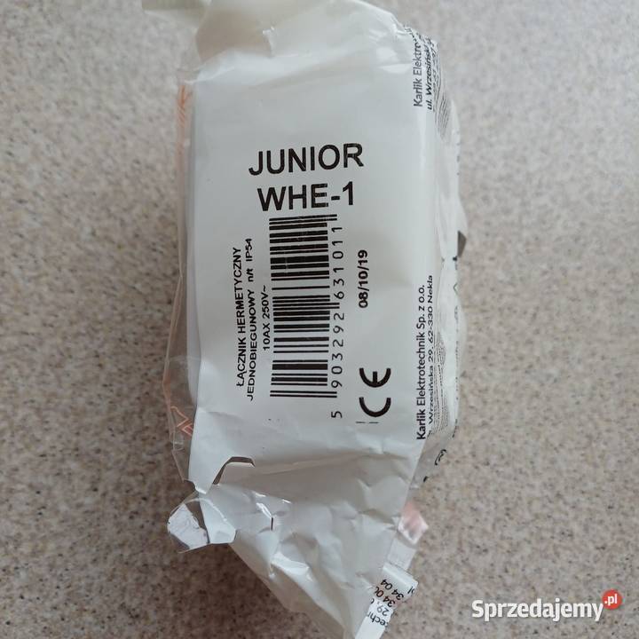 Łącznik przełącznik pojedynczy Junior WHE1 biały Sieradz