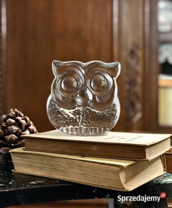 Przycisk do papieru figurka duża sowa Skruf Myszków