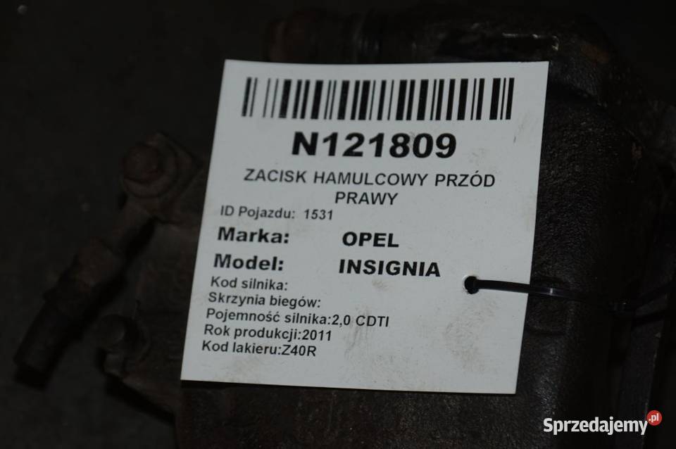 INSIGNIA A ZACISK HAMULCOWY PRZÓD PRAWY Lipno