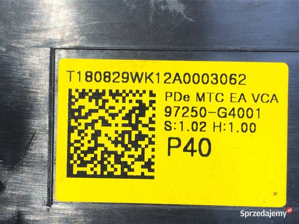 PANEL STEROWANIA NAWIEWU HYUNDAI i30 97250G4001