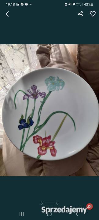 Śliczny talerz kwiaty Zara Hoome mazowieckie Maków Mazowiecki sprzedam