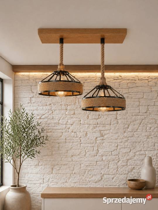 Lampa sufitowa drewniana OLD WOOD RETRO LSM4 śląskie Siedlec
