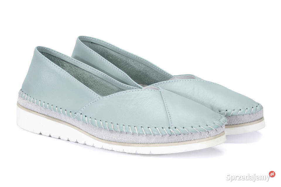 Baleriny damskie wsuwane zielony 36 41