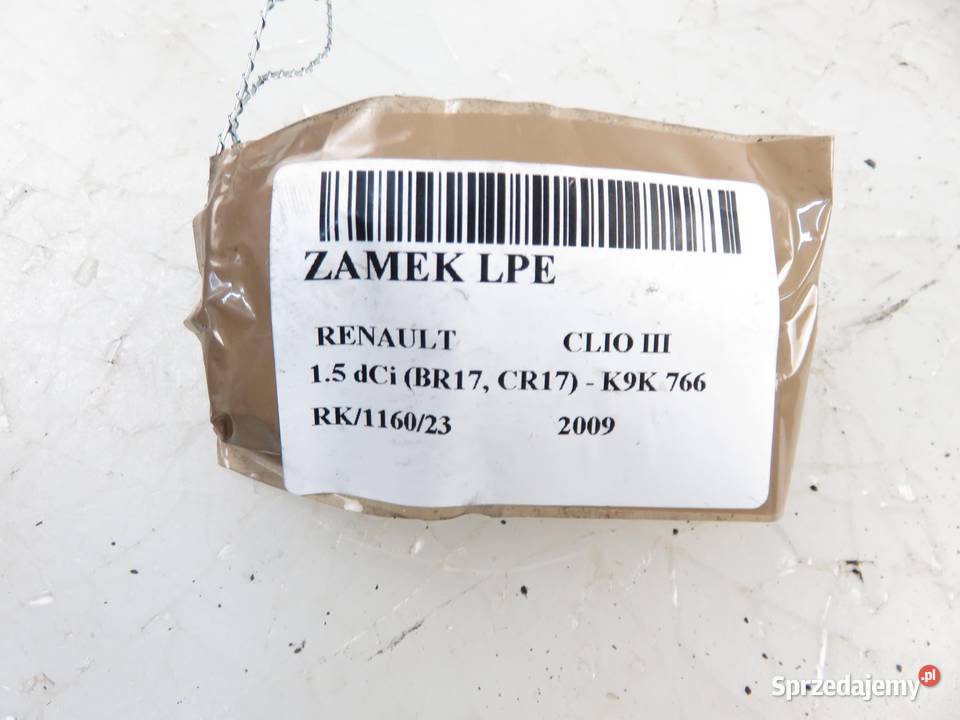 ZAMEK LEWY PRZEDNI RENAULT CLIO III osobowe Motoryzacja