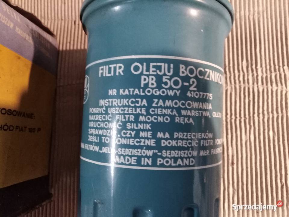 Fiat 125P fabrycznie nowy filtr oleju bocznikowy Rok produkcji 1980 Chodzież