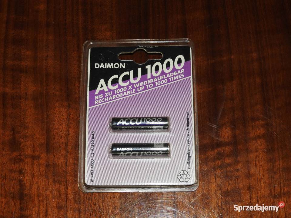 Akumulatorki Daimon Accu 1000 RX03 12V 220 mAh sprzedam