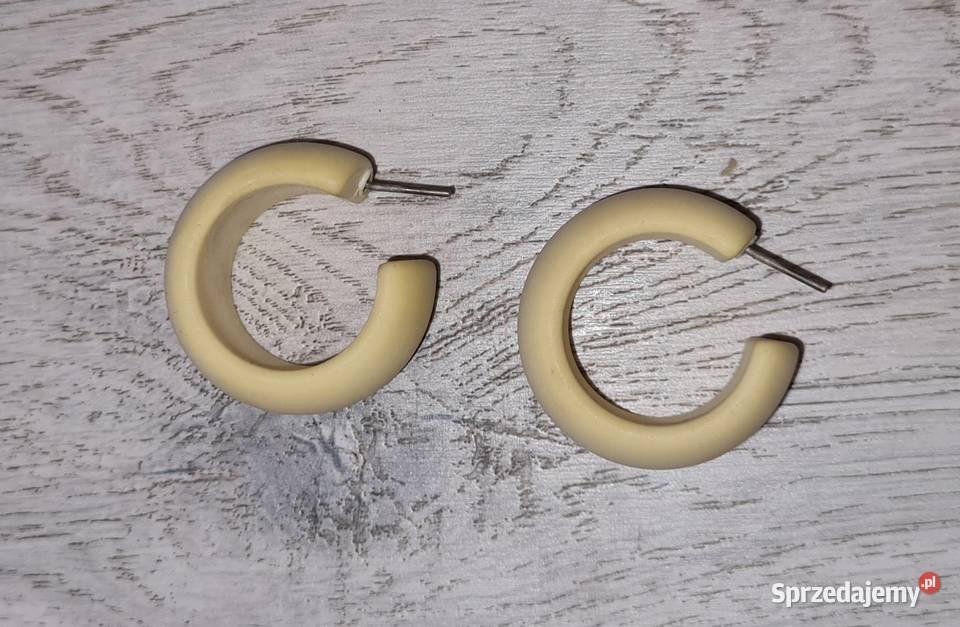 Kolczyki damskie koła żółte łódzkie Łódź