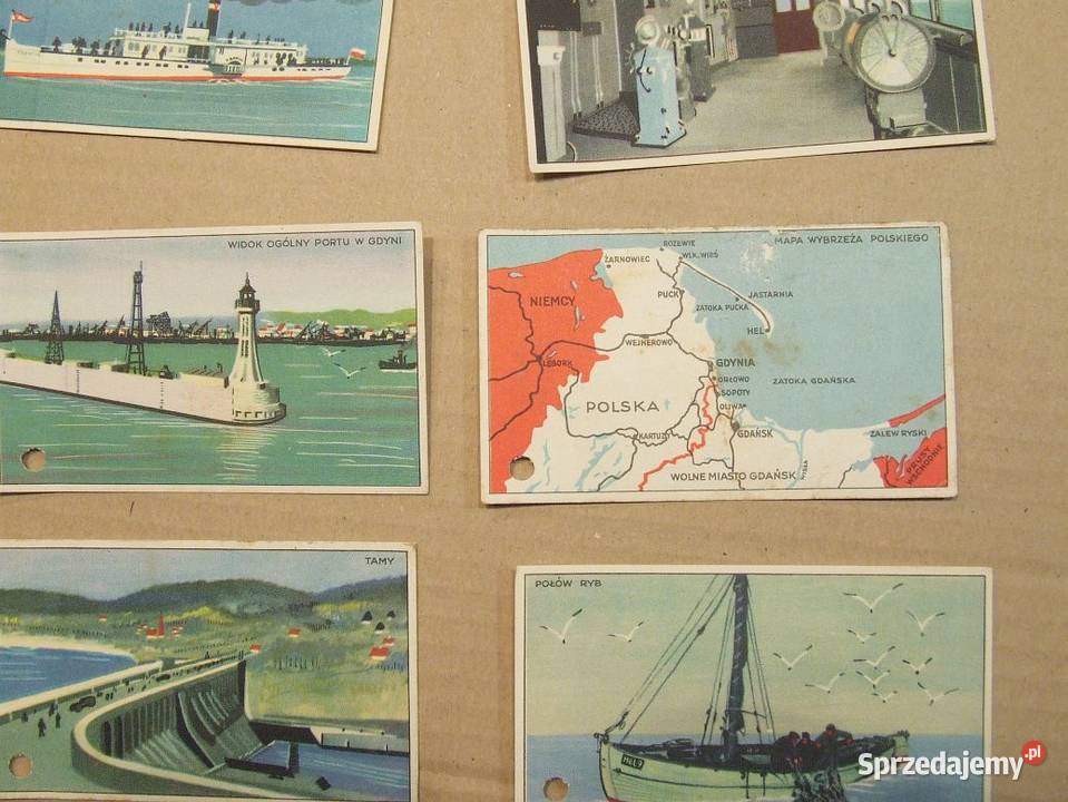 Czekolada APiasecki karteczki przedwojenne Morze Czeladź