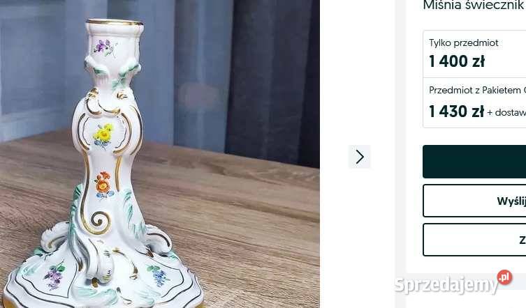Piękny Porcelanowy Komplet w Stylu Miśnieńskim Kraków