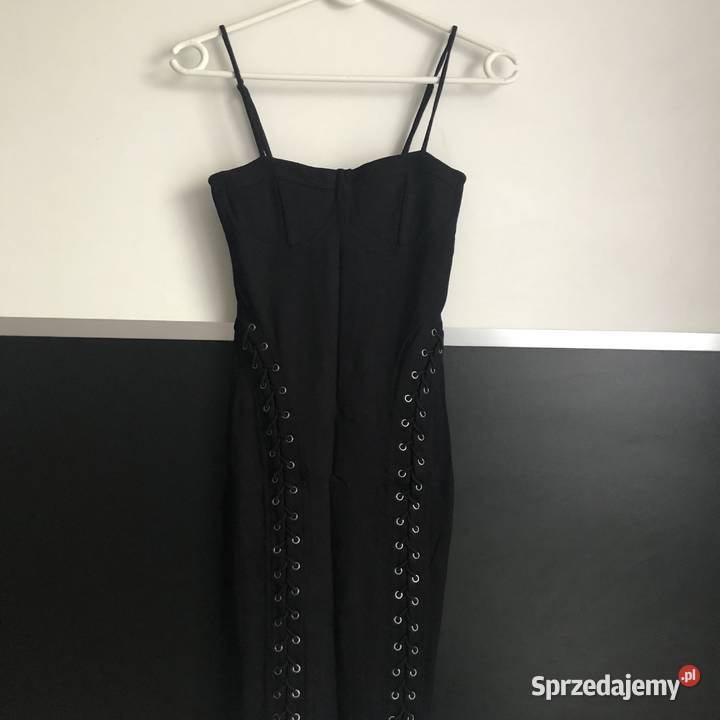 czarna sukienka HM xxs 32 gorset bandażowa sprzedam