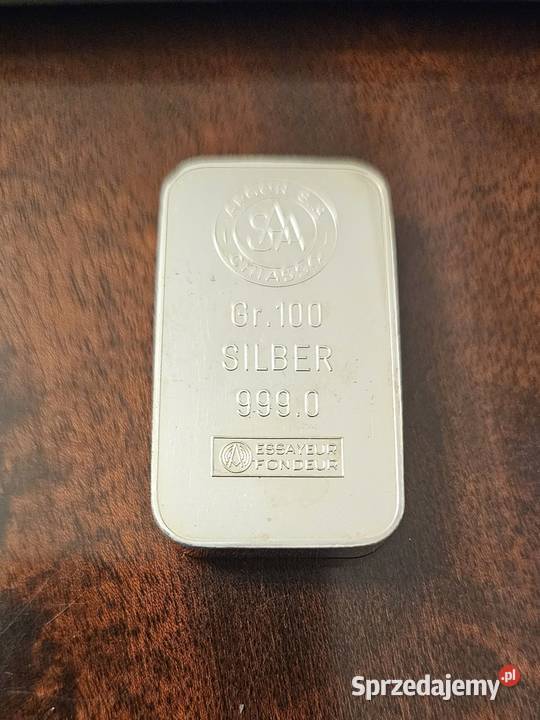 Sztabka srebra 100g Przemyśl