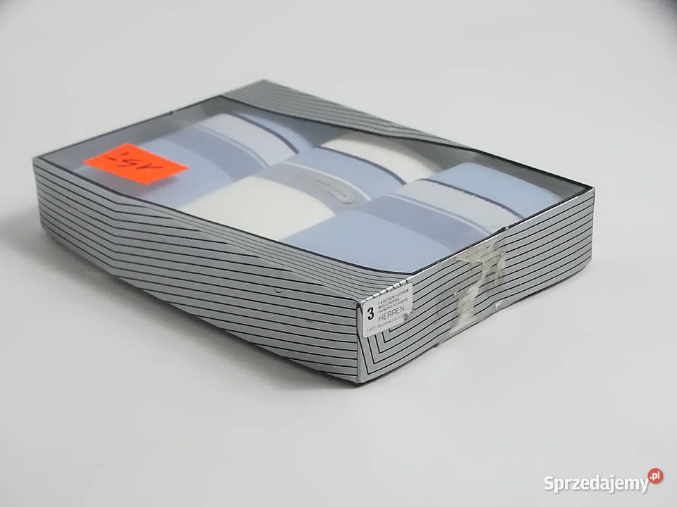 Zestaw 3 eleganckich męskich chusteczek do nosa