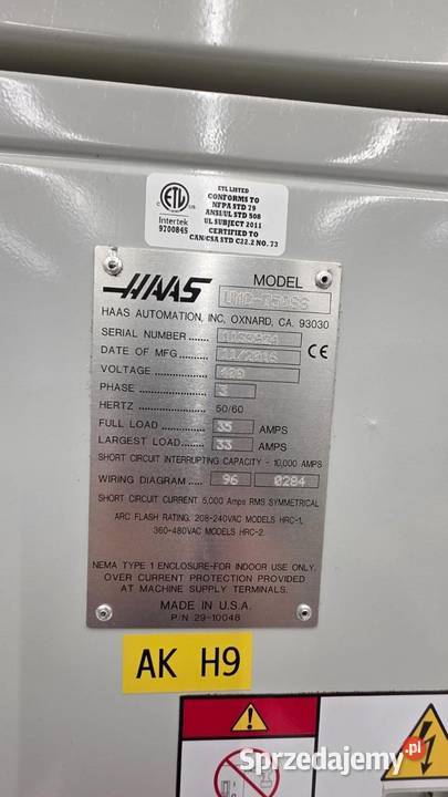 HAAS UMC750SS 2016 5osiowe centrum CNC 40 Produkcja śląskie