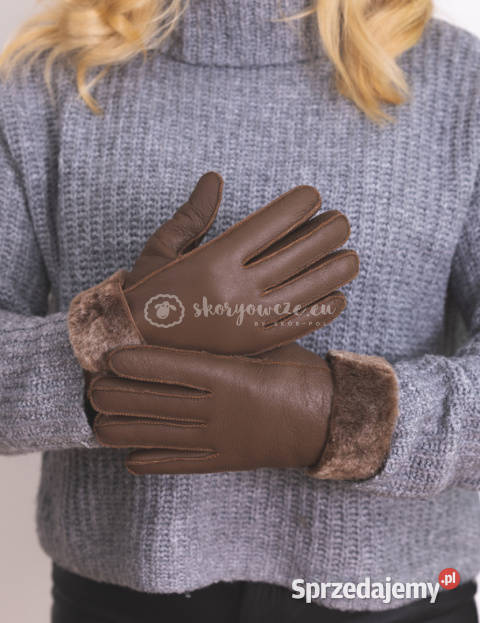 Klasyczne rękawiczki damskie w kolorze ciepłej małopolskie Szaflary sprzedam