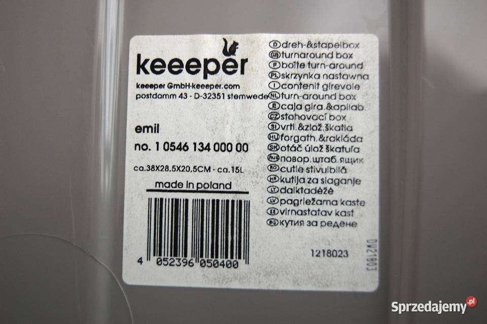 Skrzynka Keeeper Emil 15l pojemnik do