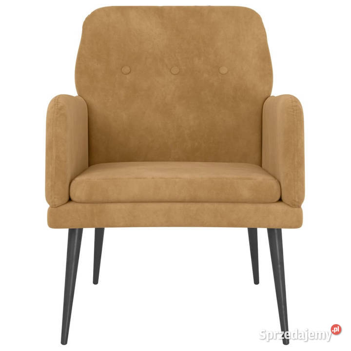 Fotel brązowy 62x79x79 obity aksamitem WM351411 Fotele Warszawa sprzedam