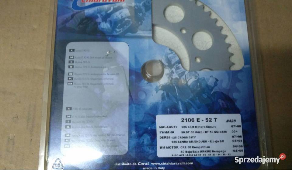 ZĘBATKA MALAGUTI 125 X3M YAMAHA 50 DT DERBI