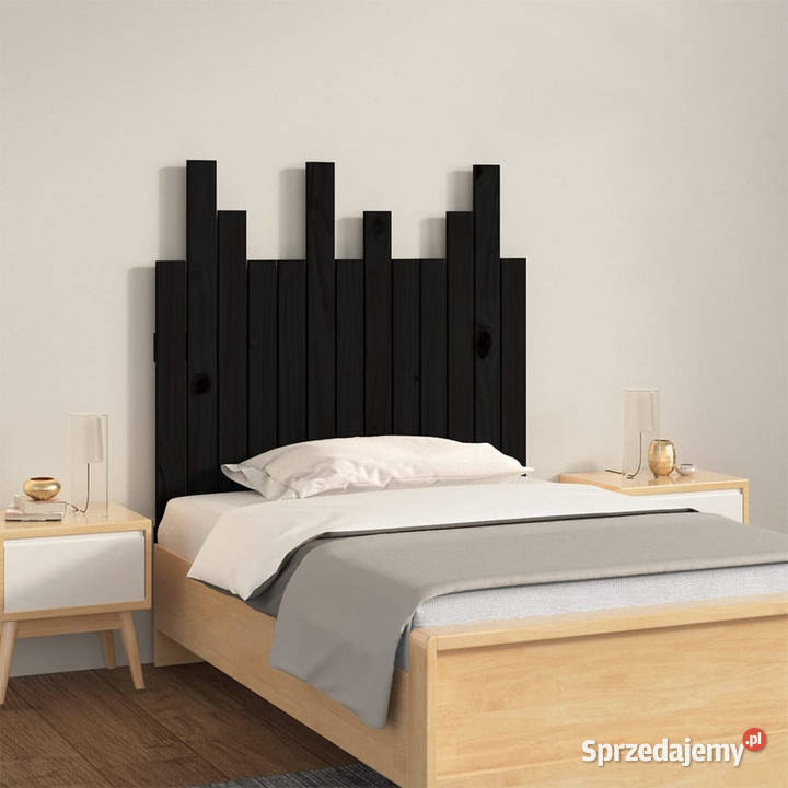 Wezgłowie łóżka czarne 825x3x80 lite drewno Meble Warszawa