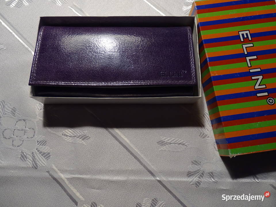 Skórzany lakierowany portfel firmy ELLINI Pozostałe