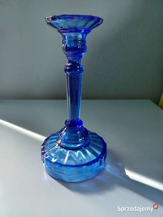 Świecznik Ząbkowice kobaltowy Łódź