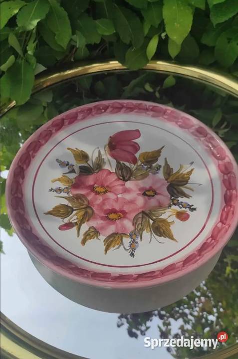 DUŻA OZDOBNA PATERA DEKORACYJNA RECZNIE MALOWANA