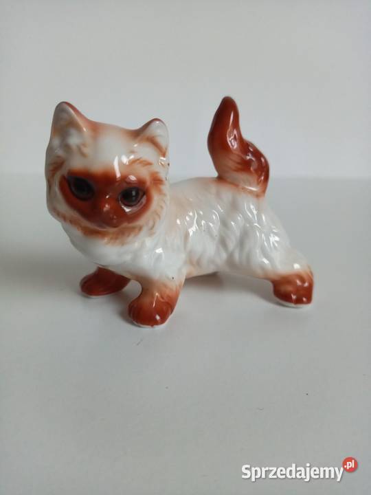 Figurka Kota Kot pierski Porcelanowy małopolskie Kraków