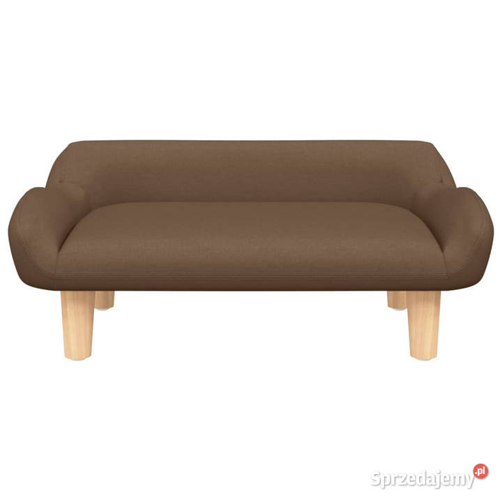 Sofa dzieci brązowa 70x40x24 obita tkaniną Warszawa