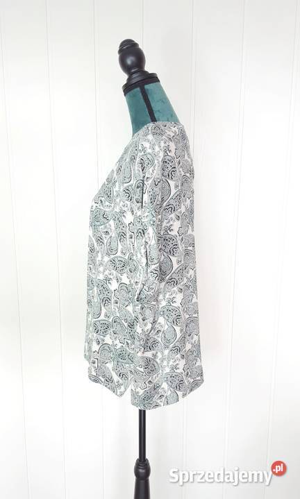 Bluzka HM 44 2XL XXL top koszulka lekka wiskoza szary/srebrny