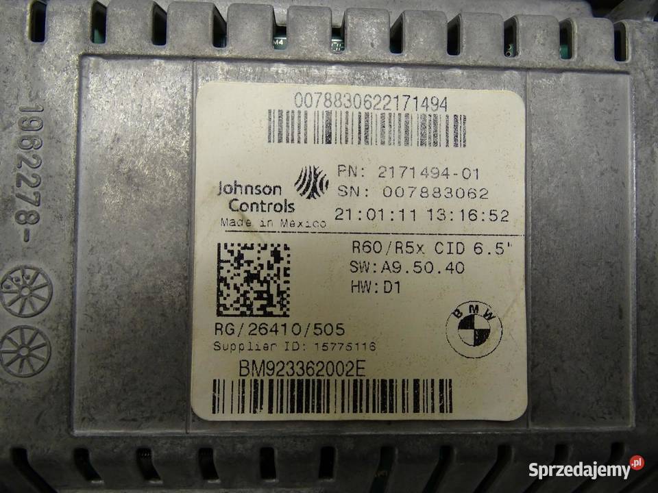 LICZNIK ZEGARY 9228486 16 D MINI CAUNTRYMAN R60